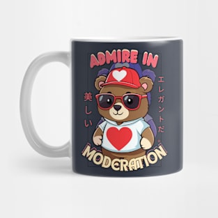 brown bear with style, admire with moderation Mug
